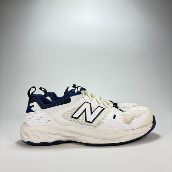 New Balance Fresh Foam X 1007 White Navy Athletic Tennis Shoes Men\'s Size 10.5 main image 4